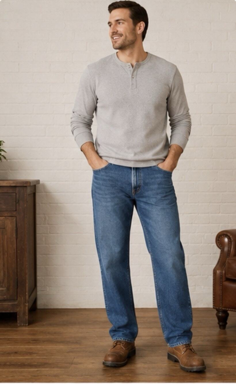 Wrangler Hero Relaxed Fit Jeans Men’s 40x32 Medium Wash Denim